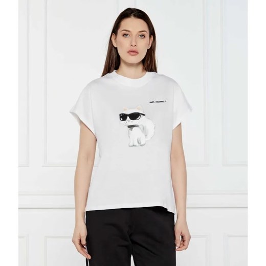 Karl Lagerfeld T-shirt IKON AQUARELLE | Loose fit ze sklepu Gomez Fashion Store w kategorii Bluzki damskie - zdjęcie 184521285