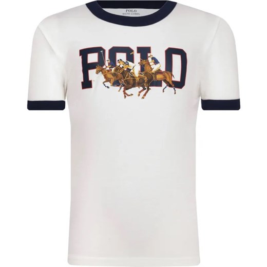 POLO RALPH LAUREN T-shirt RINGR MOD #1 KNIT | Regular Fit ze sklepu Gomez Fashion Store w kategorii T-shirty chłopięce - zdjęcie 184521436