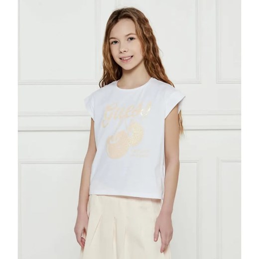 Guess T-shirt | Regular Fit ze sklepu Gomez Fashion Store w kategorii Bluzki dziewczęce - zdjęcie 184521459
