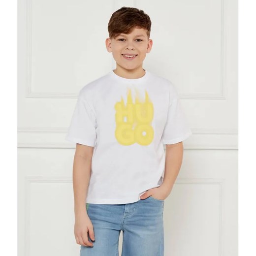 HUGO KIDS T-shirt | Regular Fit ze sklepu Gomez Fashion Store w kategorii T-shirty chłopięce - zdjęcie 184521478