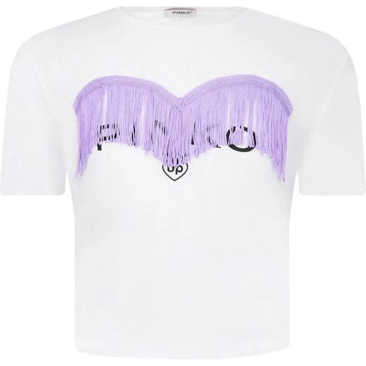 Pinko UP T-shirt | Cropped Fit | stretch ze sklepu Gomez Fashion Store w kategorii Bluzki dziewczęce - zdjęcie 184521507