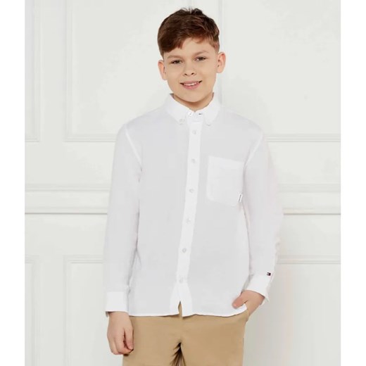 Tommy Hilfiger Lniana koszula | Regular Fit ze sklepu Gomez Fashion Store w kategorii Koszule chłopięce - zdjęcie 184521609
