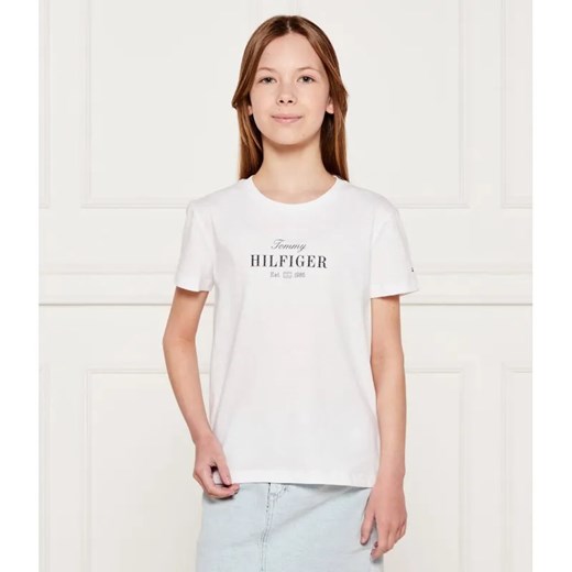 Tommy Hilfiger T-shirt | Regular Fit ze sklepu Gomez Fashion Store w kategorii Bluzki dziewczęce - zdjęcie 184521788