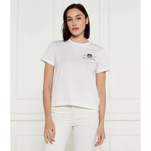 Gant T-shirt | Regular Fit ze sklepu Gomez Fashion Store w kategorii Bluzki damskie - zdjęcie 184521799