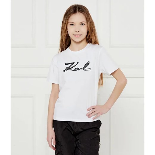 Karl Lagerfeld Kids T-shirt | Regular Fit ze sklepu Gomez Fashion Store w kategorii Bluzki dziewczęce - zdjęcie 184521948