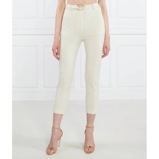 Pinko Spodnie z paskiem POTENZA | Cropped Fit ze sklepu Gomez Fashion Store w kategorii Spodnie damskie - zdjęcie 184522125