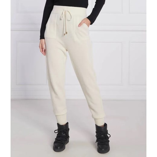 TWINSET Wełniane spodnie dzianinowe | Regular Fit | z dodatkiem kaszmiru ze sklepu Gomez Fashion Store w kategorii Spodnie damskie - zdjęcie 184522225