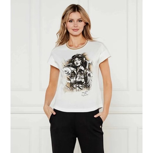 Aeronautica Militare T-shirt | Regular Fit ze sklepu Gomez Fashion Store w kategorii Bluzki damskie - zdjęcie 184522458