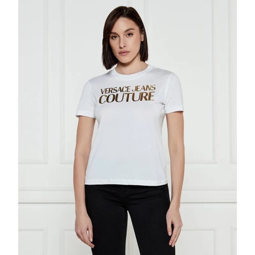 Versace Jeans Couture T-shirt | Slim Fit ze sklepu Gomez Fashion Store w kategorii Bluzki damskie - zdjęcie 184522675