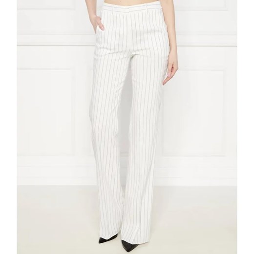Marella Spodnie ULIVO | flare fit | z dodatkiem lnu ze sklepu Gomez Fashion Store w kategorii Spodnie damskie - zdjęcie 184522685