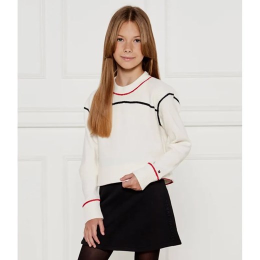 Tommy Hilfiger Sweter GLOBAL | Regular Fit ze sklepu Gomez Fashion Store w kategorii Swetry dziewczęce - zdjęcie 184522709
