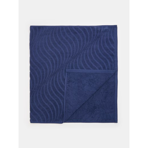 Sinsay - Ręcznik z żakardowym wzorem - granatowy Sinsay One Size Sinsay