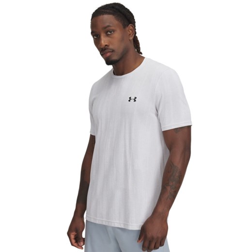 Męska koszulka treningowa Under Armour Vanish Seamless Novelty SS - biała ze sklepu Sportstylestory.com w kategorii T-shirty męskie - zdjęcie 184525616