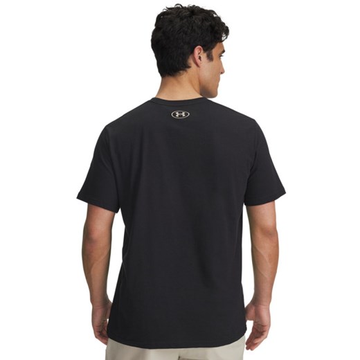 Męski t-shirt z nadrukiem Under Armour UA M Sportstyle LC SS - czarny ze sklepu Sportstylestory.com w kategorii T-shirty męskie - zdjęcie 184525676