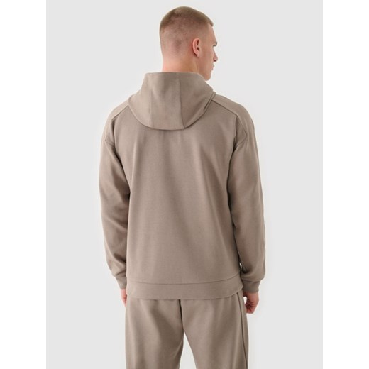 Męska bluza nierozpinana z kapturem 4F 4FRAW24TSWSM2050 - brązowa XXL okazja Sportstylestory.com