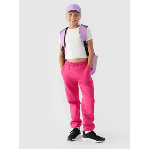 Dziewczęcy t-shirt basic 4F 4FJRSS24TTSHF2053 - biały 4f Junior 164 okazja Sportstylestory.com