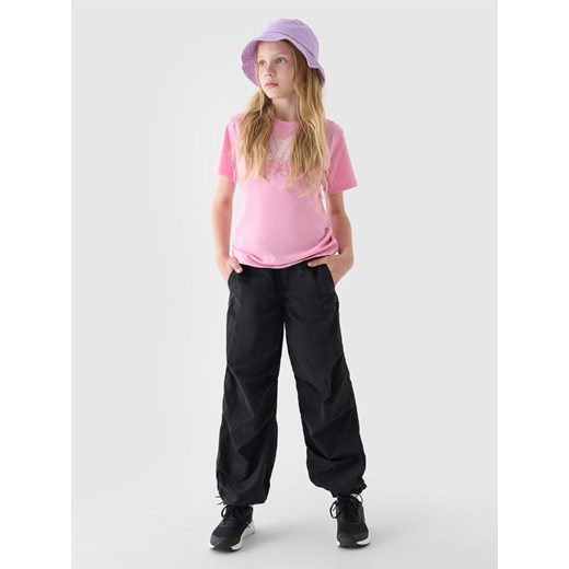 Dziewczęcy t-shirt z nadrukiem 4F 4FJRSS24TTSHF2054 - różowy 4f Junior 164 okazja Sportstylestory.com
