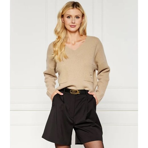 Tommy Hilfiger Wełniany sweter | Relaxed fit ze sklepu Gomez Fashion Store w kategorii Swetry damskie - zdjęcie 184526537
