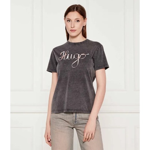 HUGO T-shirt Damacia_5 | Regular Fit ze sklepu Gomez Fashion Store w kategorii Bluzki damskie - zdjęcie 184526538