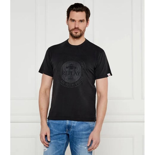 Replay T-shirt | Regular Fit ze sklepu Gomez Fashion Store w kategorii T-shirty męskie - zdjęcie 184526556