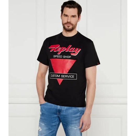 Replay T-shirt | Regular Fit ze sklepu Gomez Fashion Store w kategorii T-shirty męskie - zdjęcie 184526569