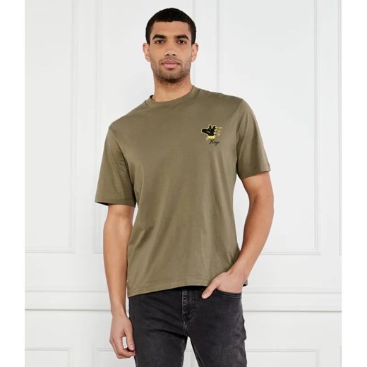 Hugo Blue T-shirt Nagulop | Relaxed fit ze sklepu Gomez Fashion Store w kategorii T-shirty męskie - zdjęcie 184526607