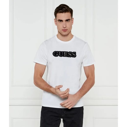GUESS T-shirt EMBELLISHED LOGO | Slim Fit ze sklepu Gomez Fashion Store w kategorii T-shirty męskie - zdjęcie 184531466