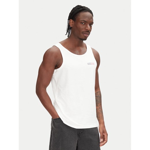 Tommy Jeans Tank top Entry Graphic DM0DM20790 Écru Slim Fit ze sklepu MODIVO w kategorii T-shirty męskie - zdjęcie 184533016