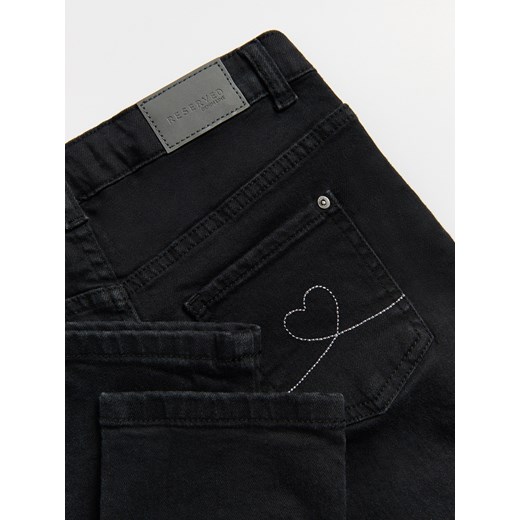 Reserved - Jeansy slim high waist - szary Reserved 146 (10 lat) Reserved