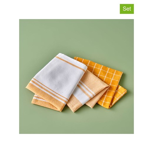 BELLA MAISON Ściereczki (3 szt.) &quot;Juno&quot; w kolorze biało-żółtym - 65 x 45 cm ze sklepu Limango Polska w kategorii Ścierki kuchenne - zdjęcie 184534398