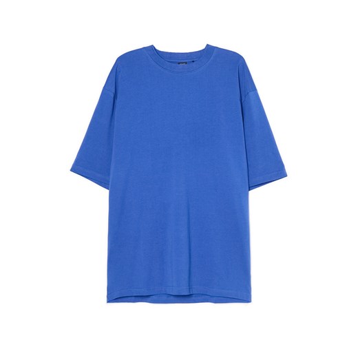 Cropp - Basicowa niebieska koszulka comfort - niebieski Cropp S Cropp