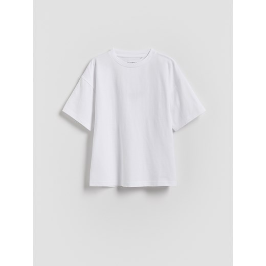 Reserved - Bawełniany t-shirt - biały ze sklepu Reserved w kategorii T-shirty chłopięce - zdjęcie 184535488