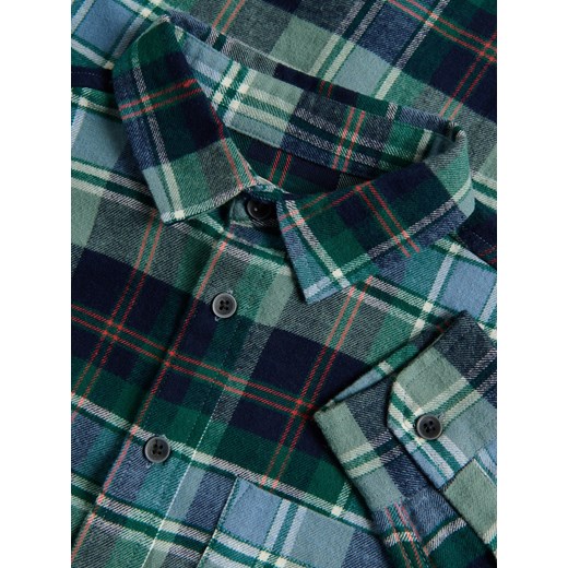 Reserved - Bawełniana koszula w kratę - zielony Reserved 116 (5-6 lat) Reserved