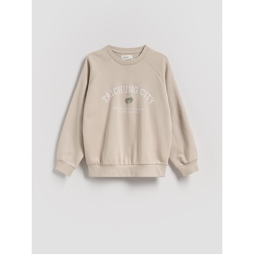 Reserved - Bluza z nadrukiem - beżowy ze sklepu Reserved w kategorii Bluzy chłopięce - zdjęcie 184535555