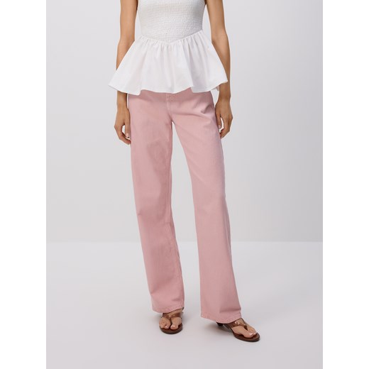 Reserved - Jeansy wide leg - różowy ze sklepu Reserved w kategorii Jeansy damskie - zdjęcie 184535618