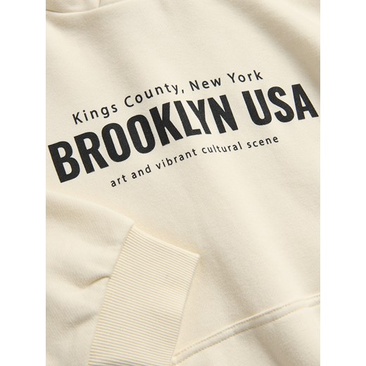 Reserved - Bawełniana bluza oversize - złamana biel Reserved 170 (13-14 lat) Reserved