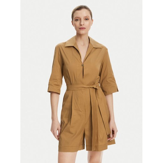 Max Mara Beachwear Kombinezon Canard 2516241019 Brązowy Regular Fit ze sklepu MODIVO w kategorii Kombinezony damskie - zdjęcie 184536657