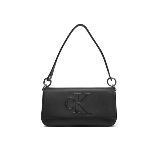 Calvin Klein Jeans Torebka Sculpted Flap Shoulder Pouch LV04K3148G Czarny ze sklepu MODIVO w kategorii Torebki damskie - zdjęcie 184536697
