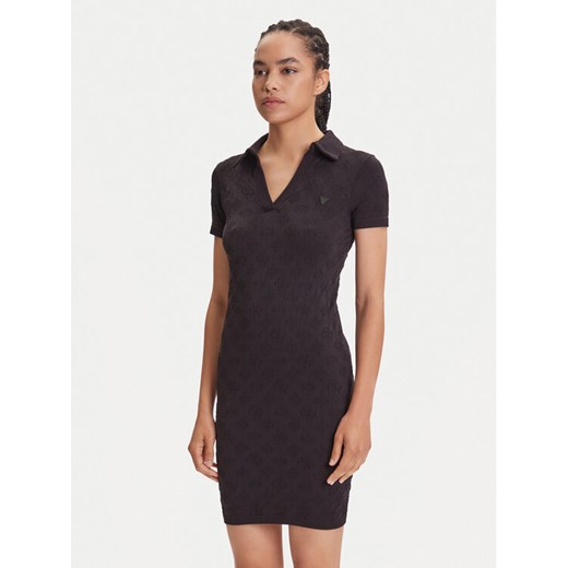 Guess Sukienka codzienna V5YK05 Z3OA0 Czarny Regular Fit ze sklepu MODIVO w kategorii Sukienki - zdjęcie 184536698