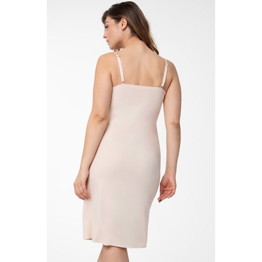 Halka damska beżowa Soft &amp; smooth Slip Long, Kolor beżowy, Rozmiar 2XL, Julimex ze sklepu Primodo w kategorii Koszule nocne - zdjęcie 184537317