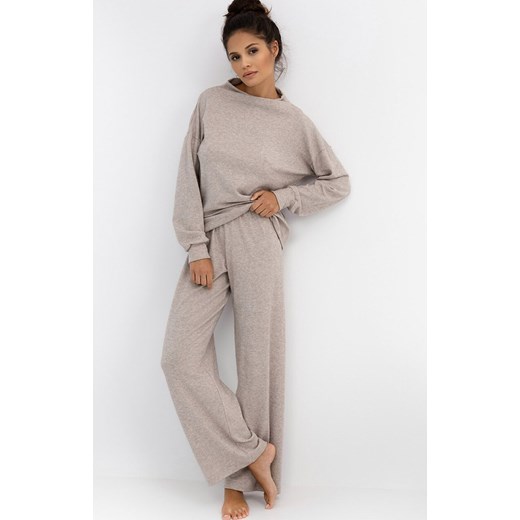 Piżama damska typu homewear Zayla, Kolor cappuccino-melanż, Rozmiar S/M, SENSIS ze sklepu Primodo w kategorii Piżamy damskie - zdjęcie 184537366
