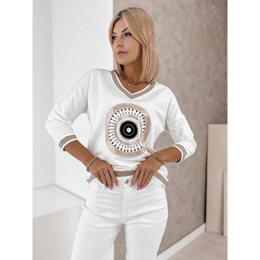 bluzka gloria ecru one size ze sklepu UBRA w kategorii Bluzki damskie - zdjęcie 184538117