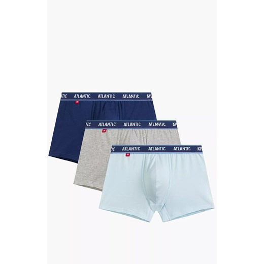 Atlantic 3-pack bokserki męskie 3MH-214-NIE/NIEC/SZM, Kolor niebiesko-szary, Rozmiar M, ATLANTIC ze sklepu Intymna w kategorii Majtki męskie - zdjęcie 184538156