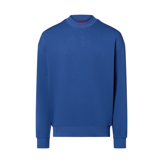 HUGO Bluza męska - Dapocrew Mężczyźni Bawełna niebieski jednolity ze sklepu vangraaf w kategorii Bluzy męskie - zdjęcie 184539046