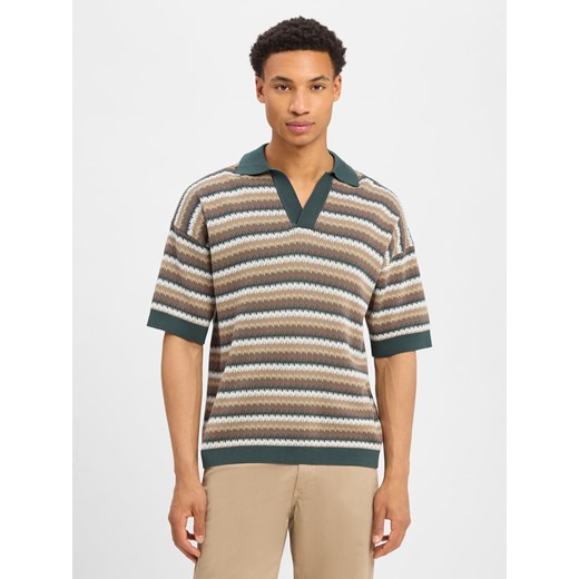 Drykorn Męska koszulka polo - Laurenzzo Mężczyźni Bawełna jodłowy w paski ze sklepu vangraaf w kategorii T-shirty męskie - zdjęcie 184539116