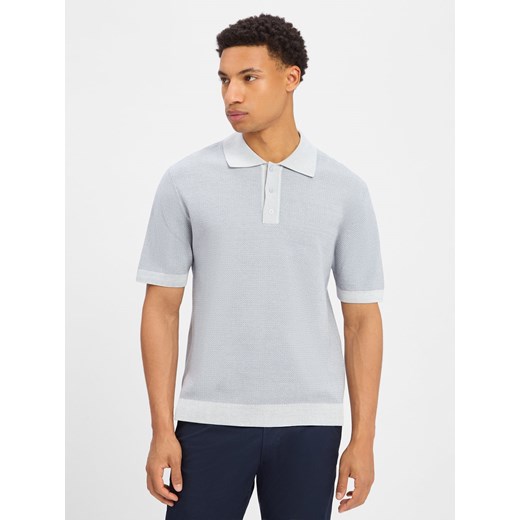 Drykorn Męska koszulka polo - Tamian Mężczyźni Bawełna jasnoniebieski marmurkowy ze sklepu vangraaf w kategorii T-shirty męskie - zdjęcie 184539117