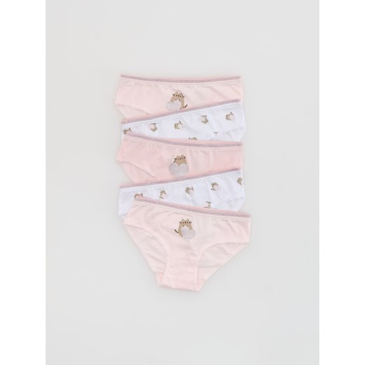 Reserved - Bawełniane majtki Pusheen 5 pack - wielobarwny ze sklepu Reserved w kategorii Majtki dziecięce - zdjęcie 184539135