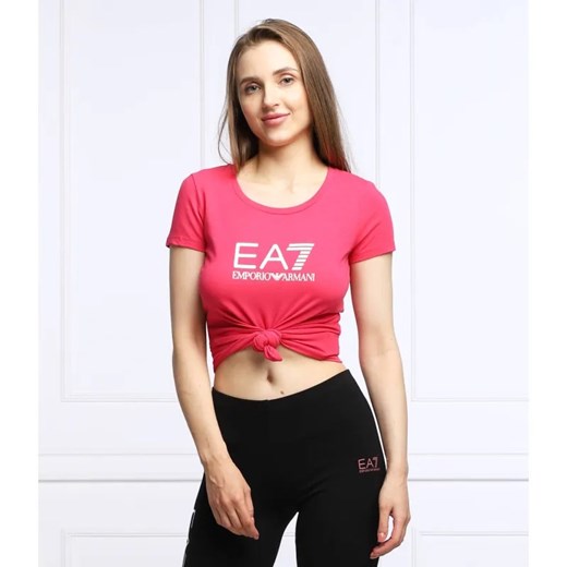 EA7 T-shirt | Slim Fit ze sklepu Gomez Fashion Store w kategorii Bluzki damskie - zdjęcie 184539289