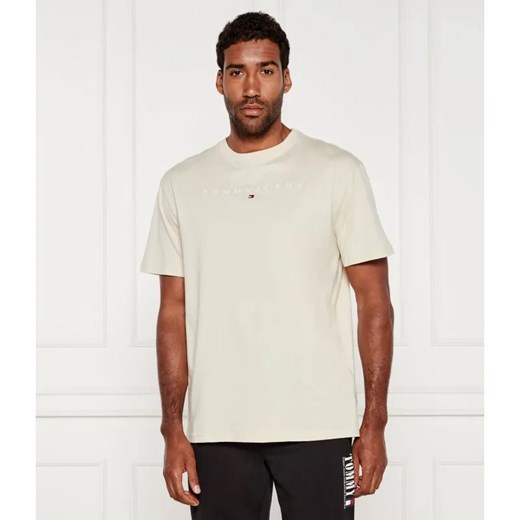 Tommy Jeans T-shirt LINEAR LOGO TEE EXT | Regular Fit ze sklepu Gomez Fashion Store w kategorii T-shirty męskie - zdjęcie 184539307