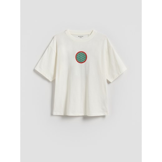 Reserved - T-shirt z nadrukiem - biały ze sklepu Reserved w kategorii T-shirty chłopięce - zdjęcie 184540088